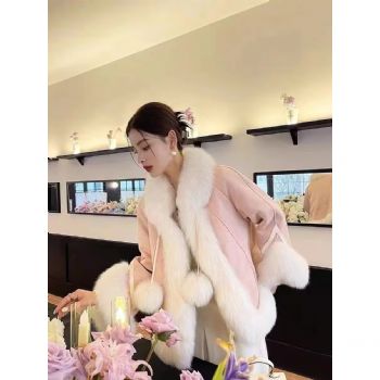 YOCEY設(shè)計師款皮毛一體外套